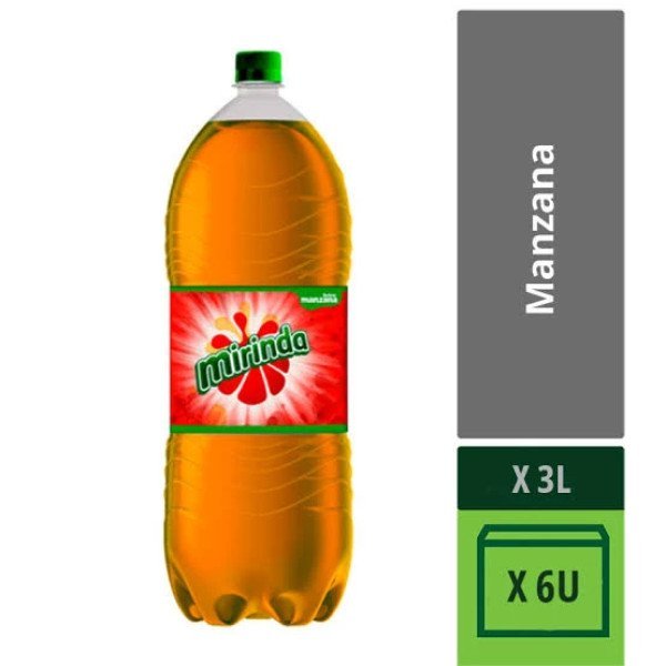 Mirinda manzana de 3L X6 FARDO